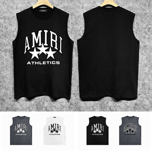 Amiri tank top stroke five-pointed star printing