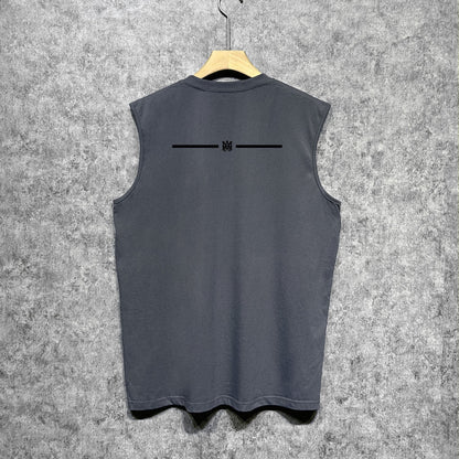 Amiri tank top small spider letter horizontal stripprinting