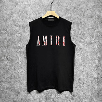 Amiri tank top colorful waist flower printing