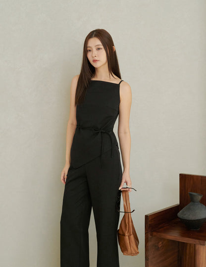 Georgina Asymmetrical Top in Black