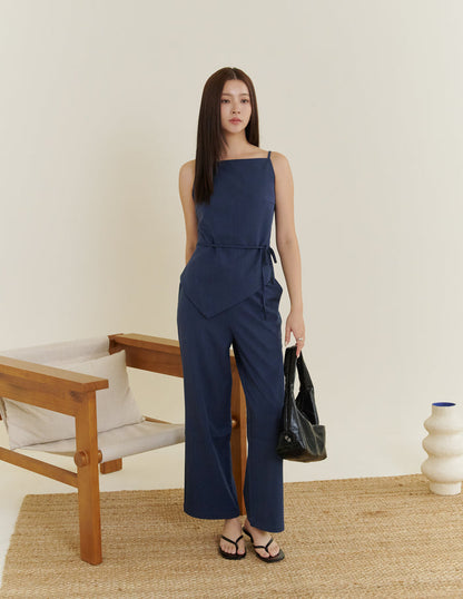 Georgina Asymmetrical Top in Navy