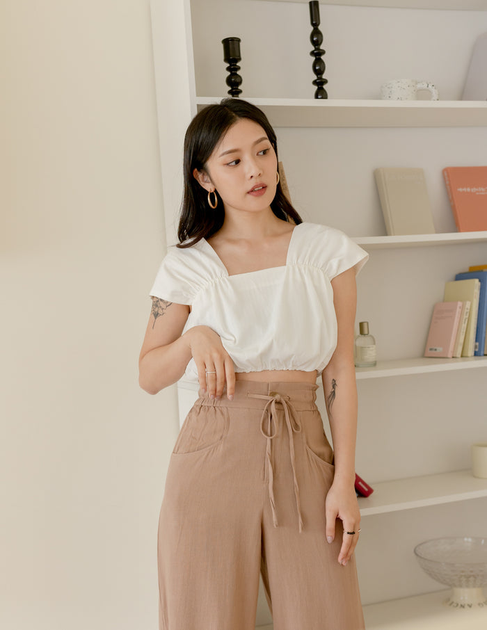 Gillian Crop Top in White