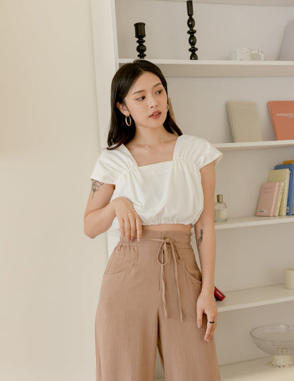 Gillian Crop Top in White