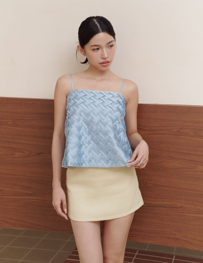 Helena Weave Top in Blue
