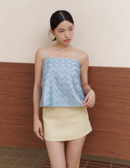 Helena Weave Top in Blue