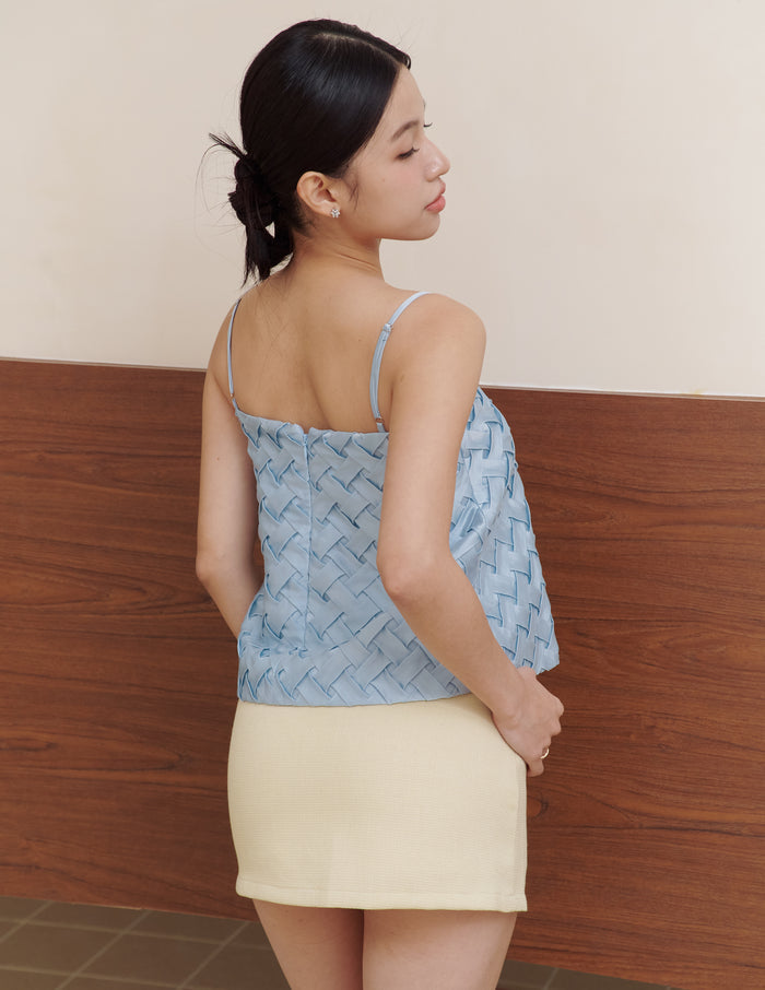 Helena Weave Top in Blue