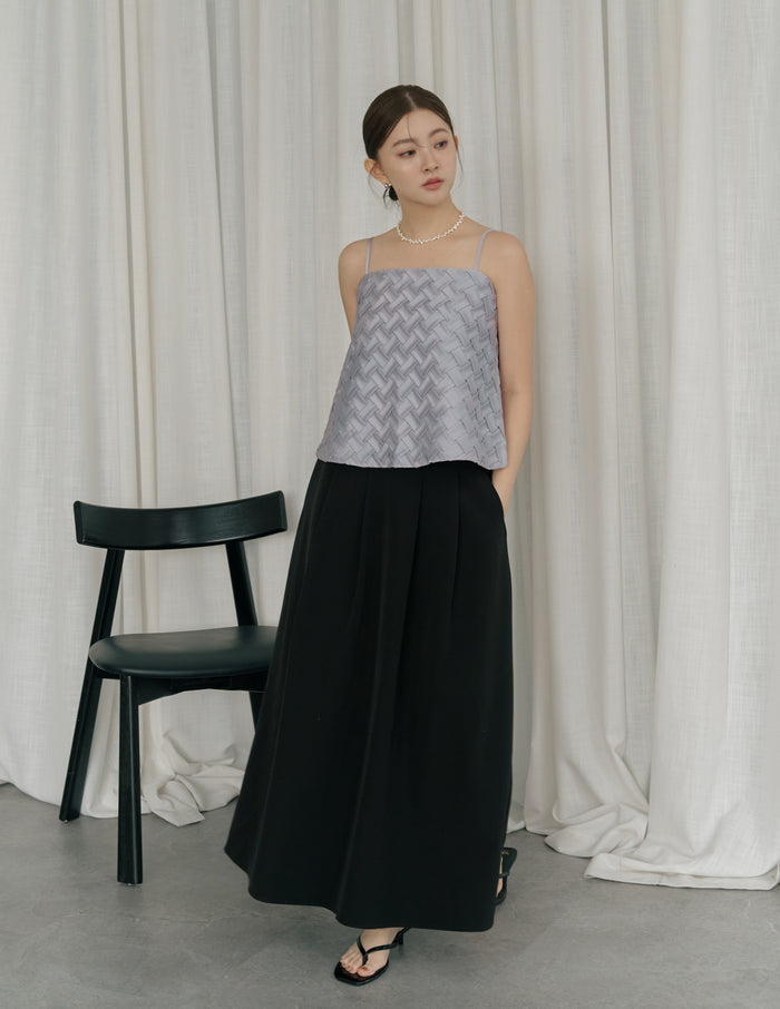 Helena Weave Top in Lilac Grey