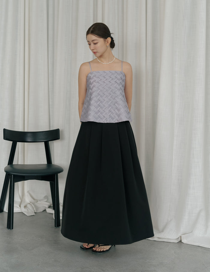 Helena Weave Top in Lilac Grey