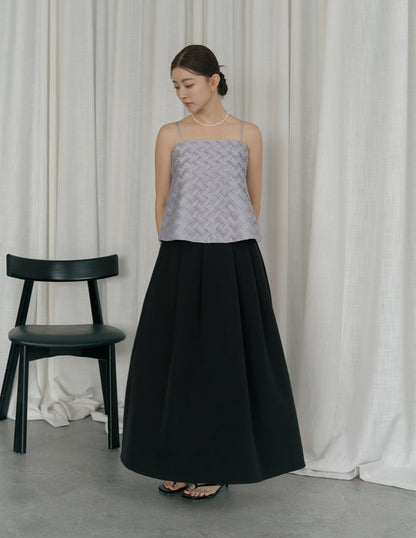 Helena Weave Top in Lilac Grey