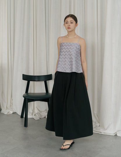 Helena Weave Top in Lilac Grey