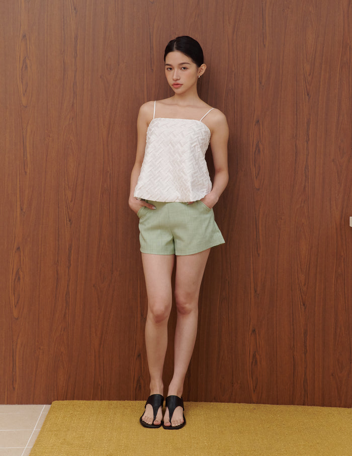 Helena Weave Top in White