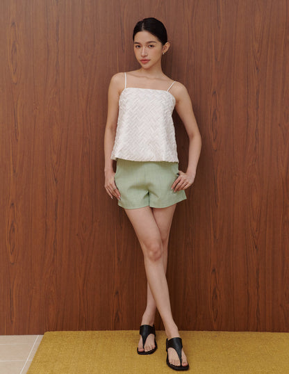 Helena Weave Top in White