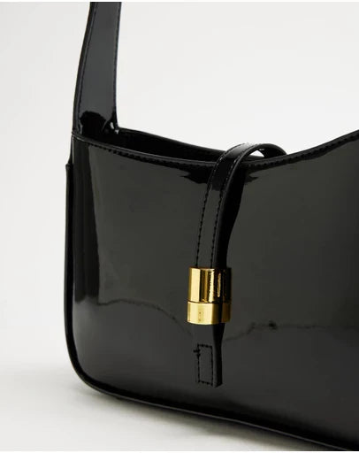 Clara Shoulder Bag Black Patent