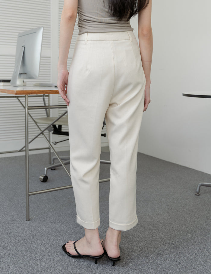 Jesse Linen Tapered Pants in Sand
