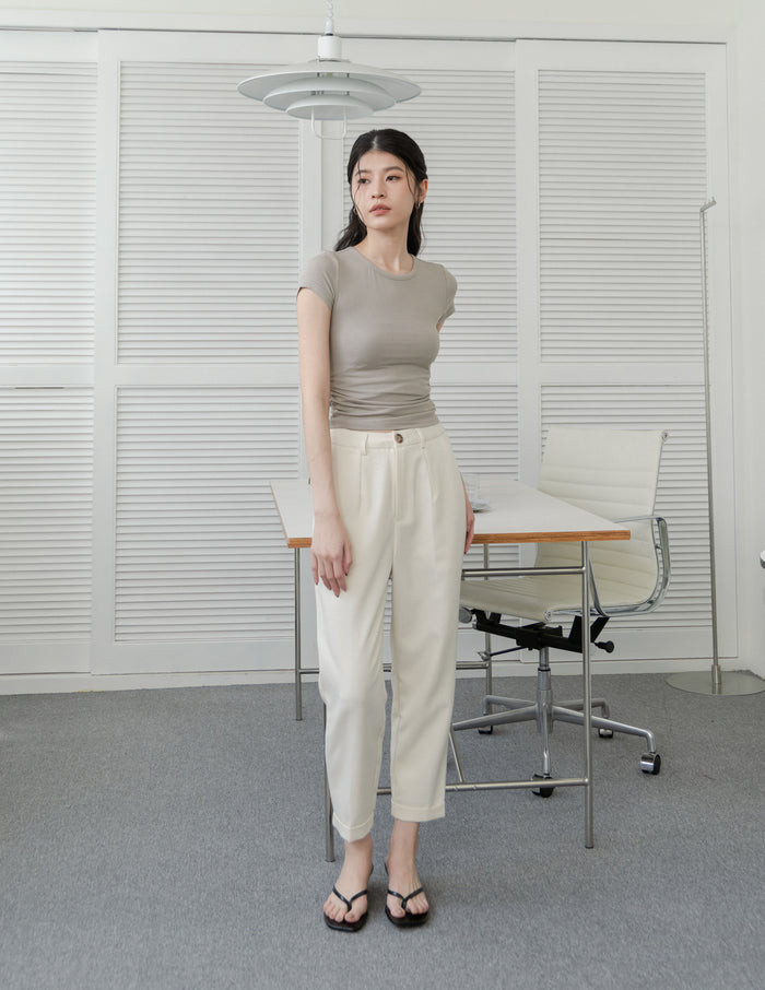 Jesse Linen Tapered Pants in Sand