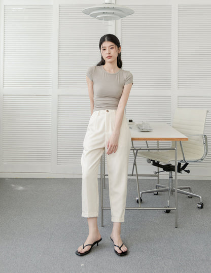 Jesse Linen Tapered Pants in Sand