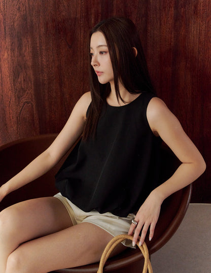Joyce Bubble Top in Black