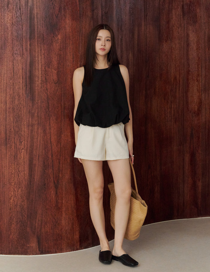 Joyce Bubble Top in Black