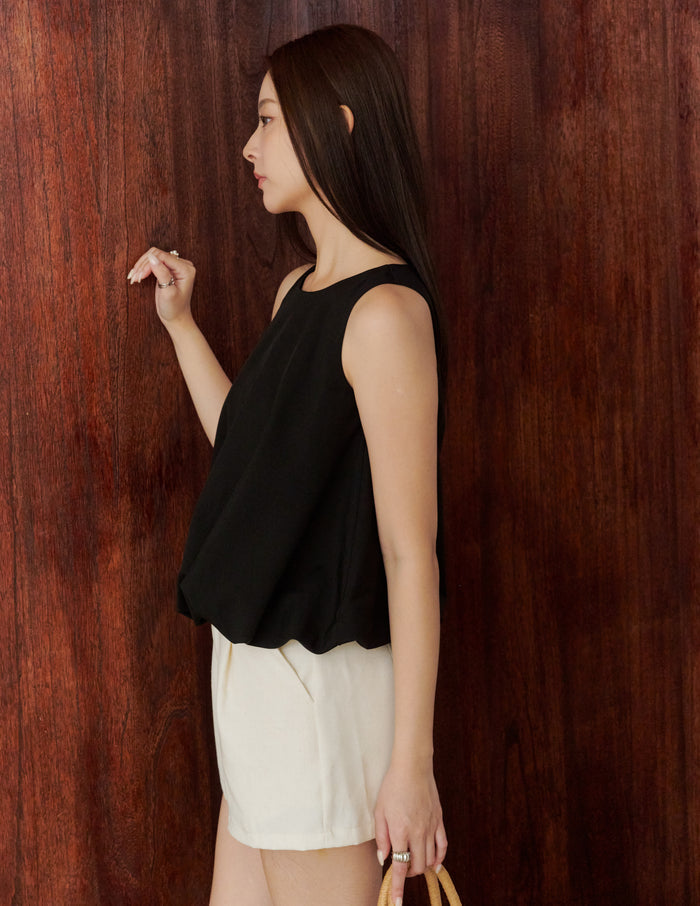 Joyce Bubble Top in Black