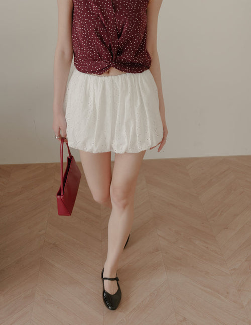 Kristine Bubble Skorts in Eyelet