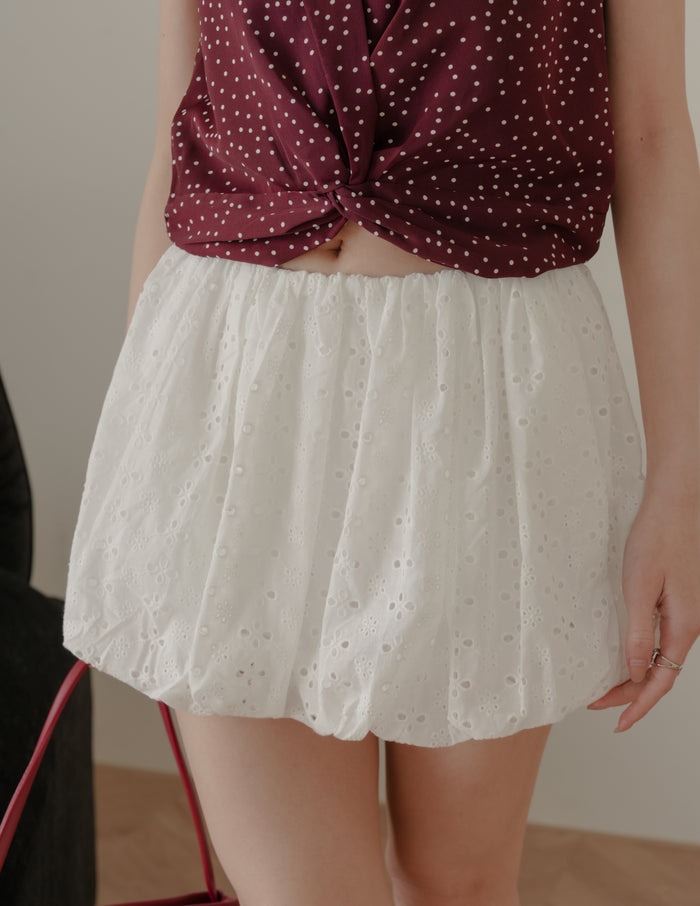 Kristine Bubble Skorts in Eyelet