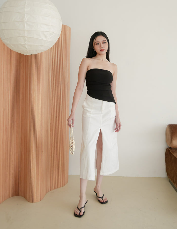 Lainey Padded Tube Top in Black