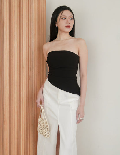 Lainey Padded Tube Top in Black