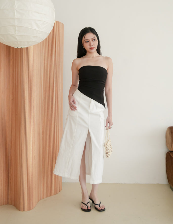 Lainey Padded Tube Top in Black