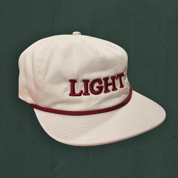 "Light" Embroidered Grandpa Hat (Cream)