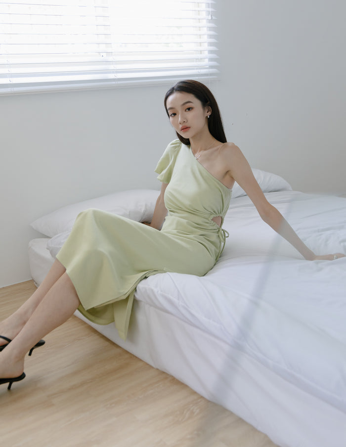 Meera Cutout Toga Dress in Sage