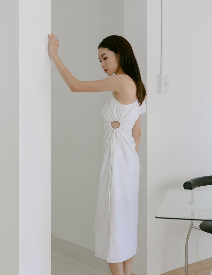 Meera Cutout Toga Dress in White