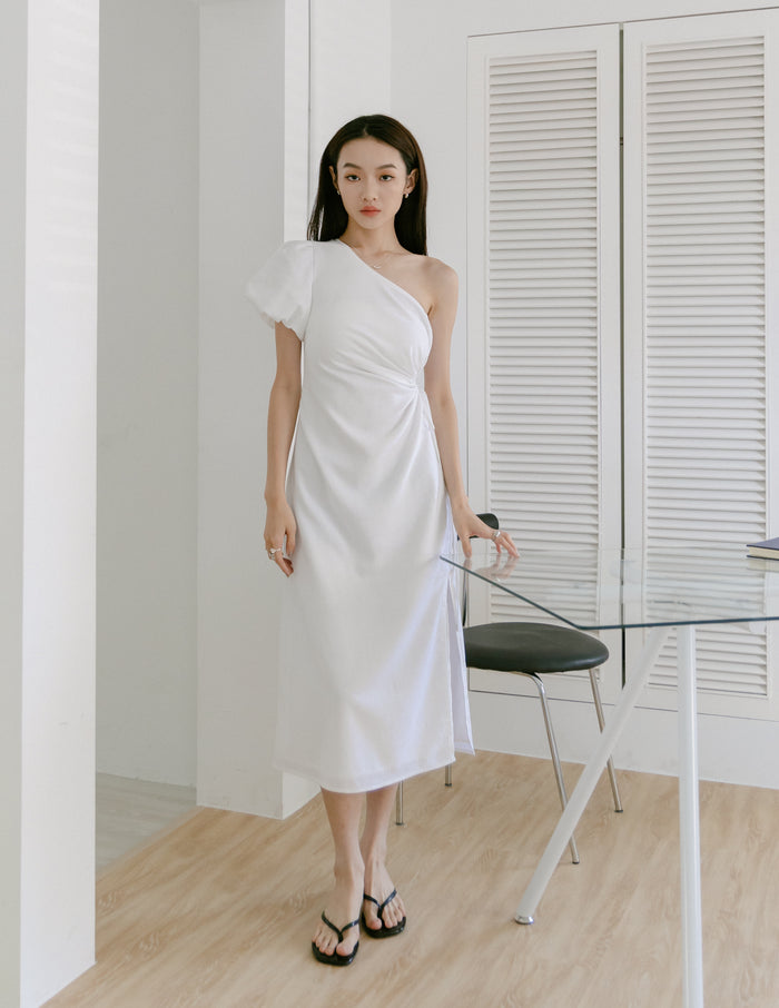 Meera Cutout Toga Dress in White