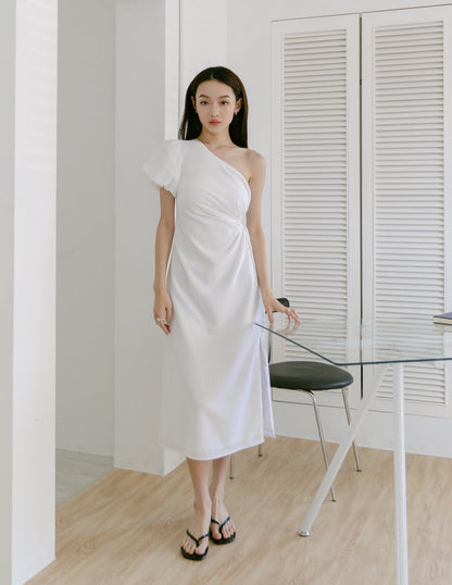Meera Cutout Toga Dress in White