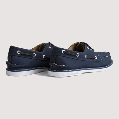 Men's Authentic Original 3-Eye Canvas Boat Shoe Navy