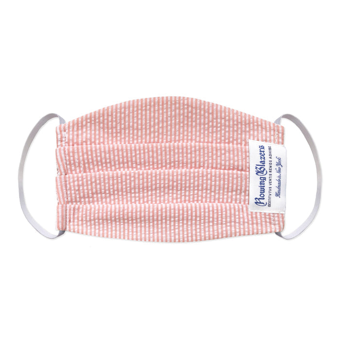 Pink Seersucker Face Mask