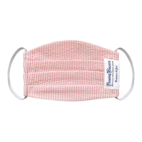 Pink Seersucker Face Mask