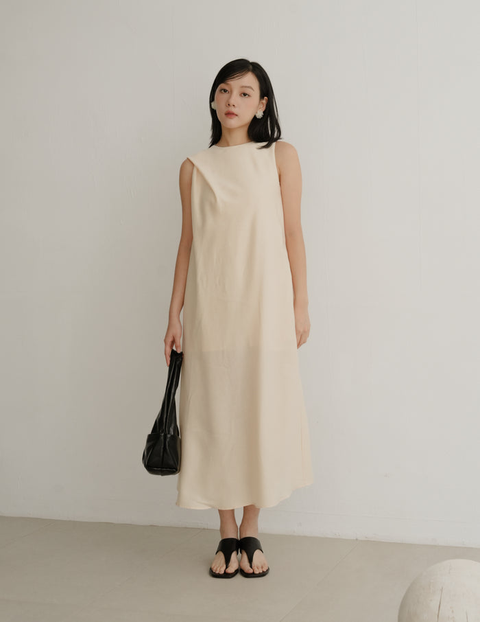 Ryleigh Scarf Dress in Buttermilk