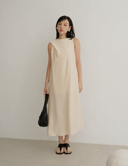 Ryleigh Scarf Dress in Buttermilk