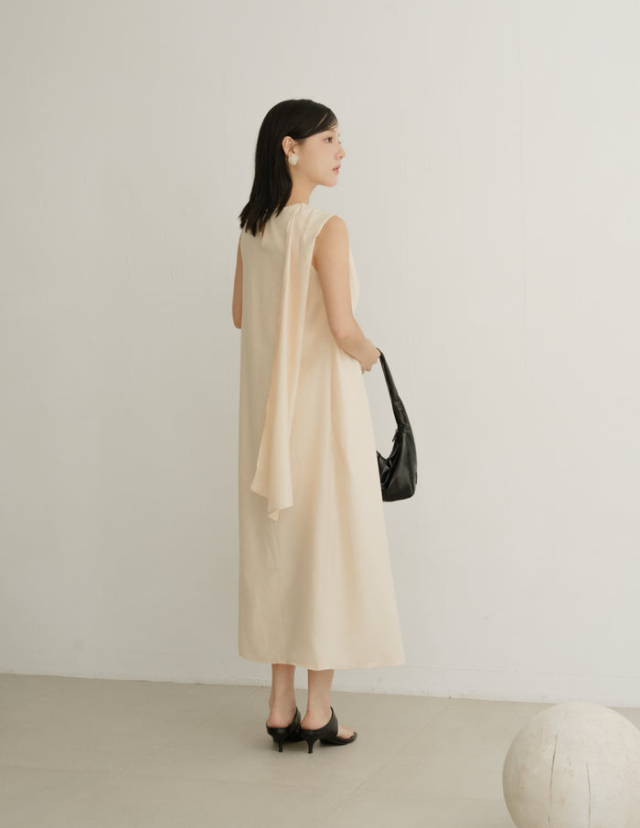 Ryleigh Scarf Dress in Buttermilk