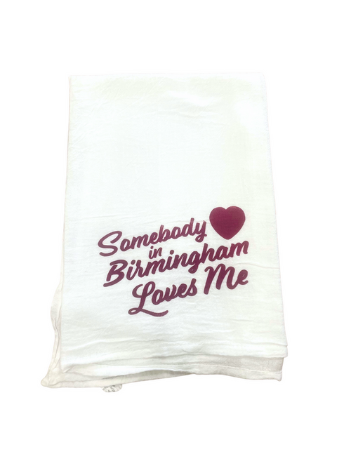 Somebody in Birmingham Loves Me Dish Towel