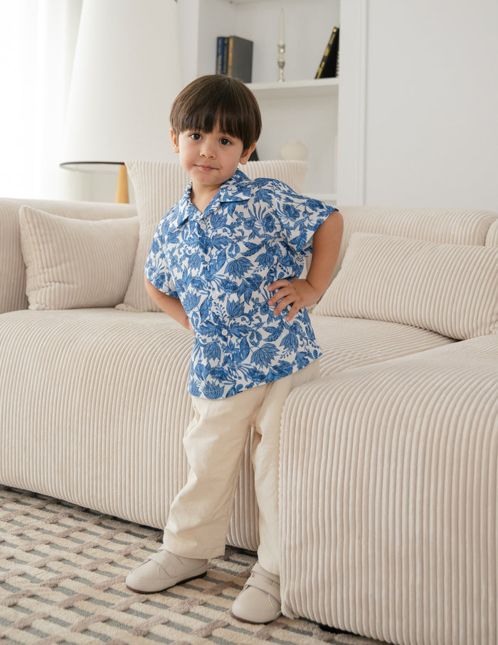 Theo Printed Boy's Shirt in Batik