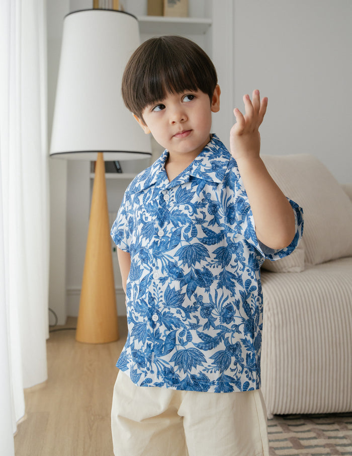 Theo Printed Boy's Shirt in Batik