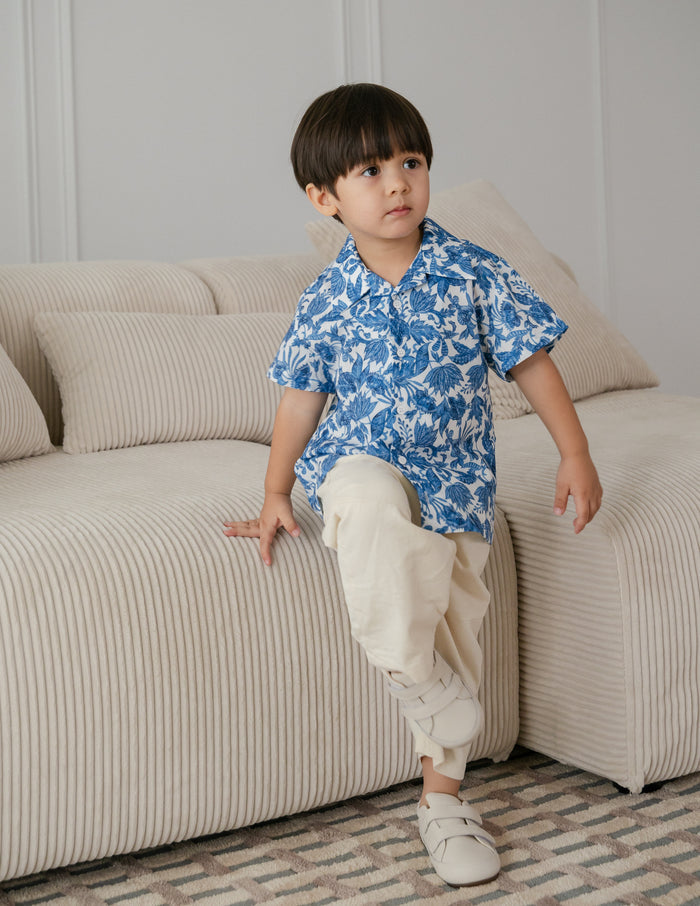 Theo Printed Boy's Shirt in Batik