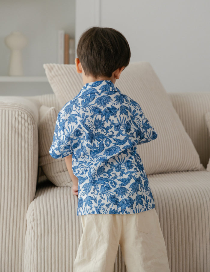 Theo Printed Boy's Shirt in Batik