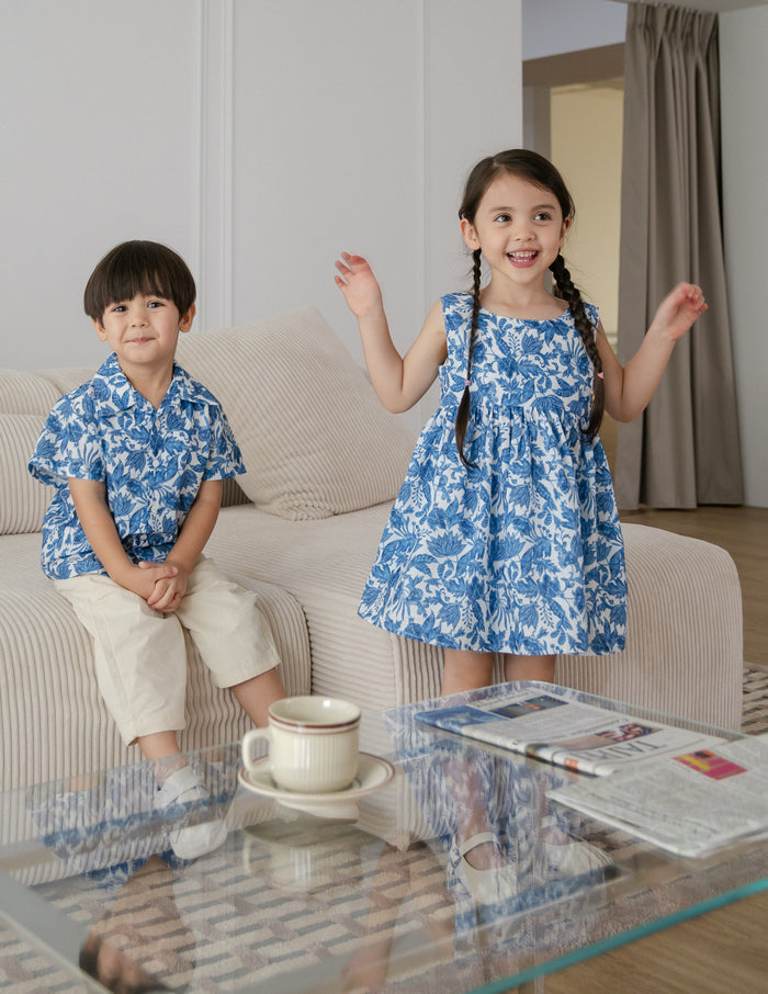 Theo Printed Boy's Shirt in Batik