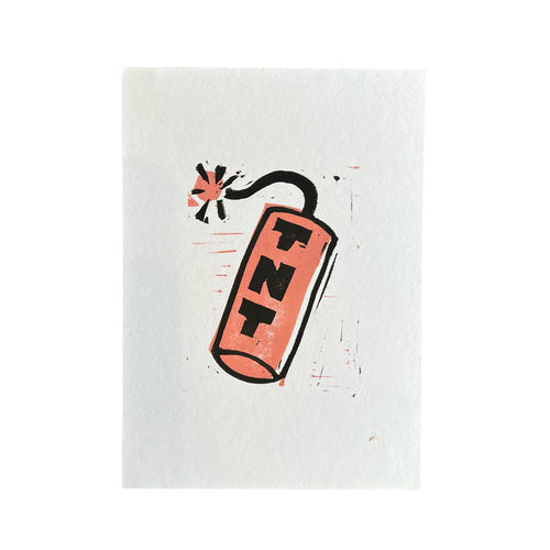 "TNT" Lino Print