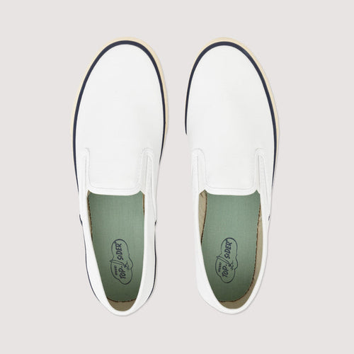 Unisex Cloud Slip On Deck Sneaker White