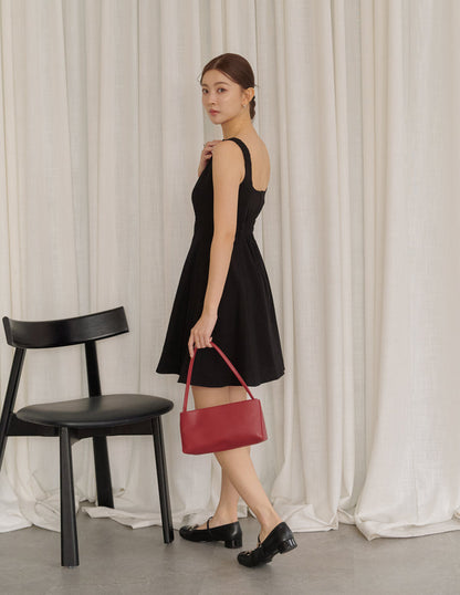 Valerie Panel Short Dress in Black