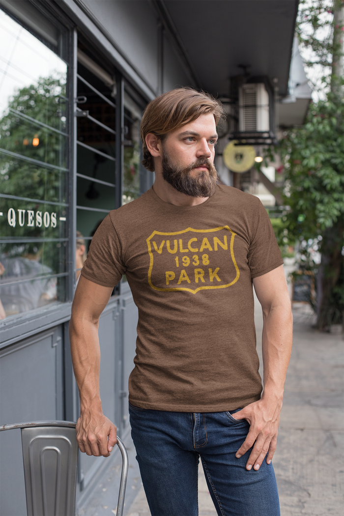 "Vulcan Park" Heather Brown Unisex T-Shirt