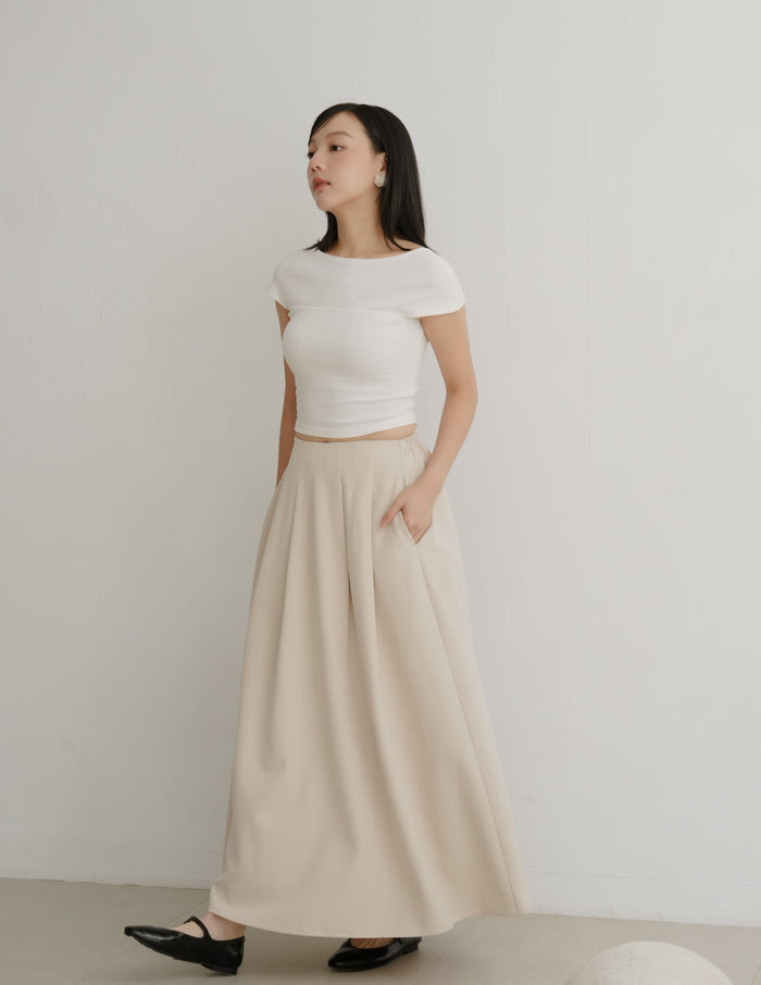 Willow Maxi Skirt in Beige